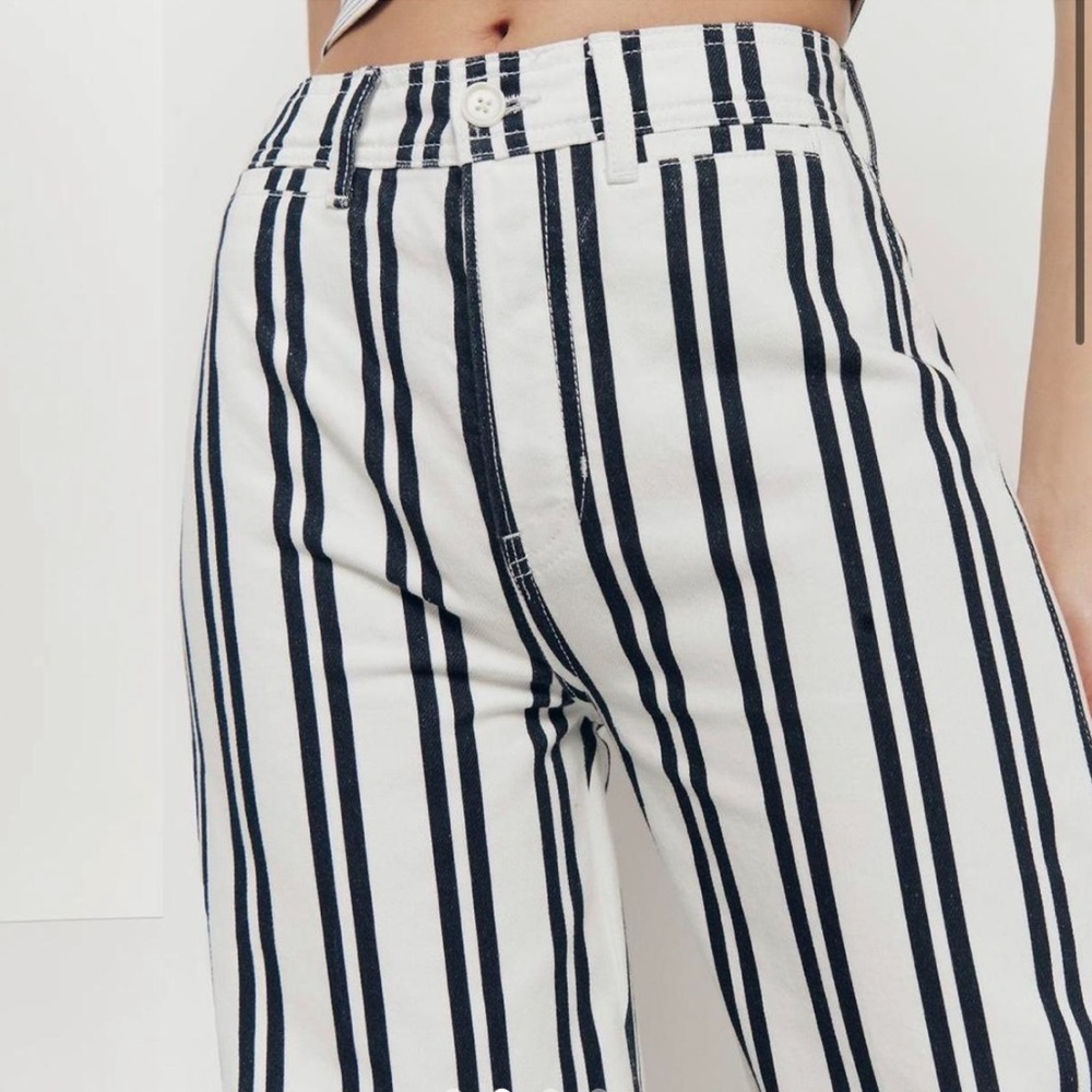 (New With Tags) Reformation Logan Ultra High Rise Wide Leg Jeans Pj Stripe